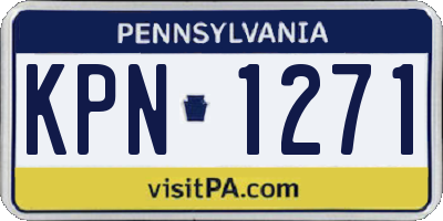 PA license plate KPN1271