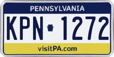 PA license plate KPN1272