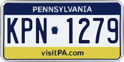 PA license plate KPN1279