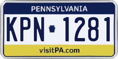 PA license plate KPN1281
