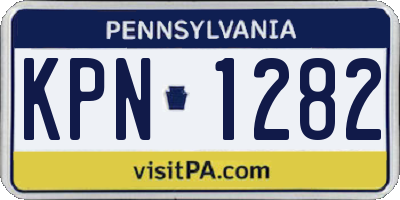 PA license plate KPN1282
