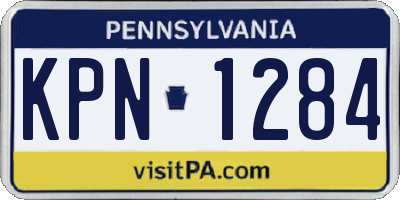 PA license plate KPN1284