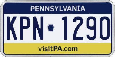 PA license plate KPN1290