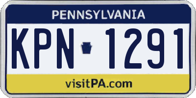 PA license plate KPN1291
