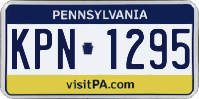 PA license plate KPN1295