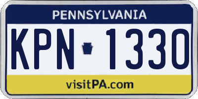 PA license plate KPN1330