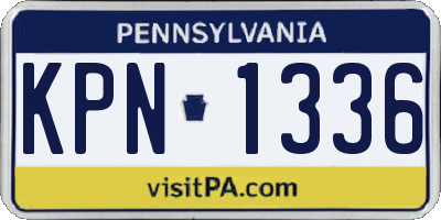 PA license plate KPN1336