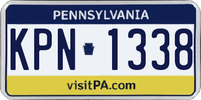 PA license plate KPN1338