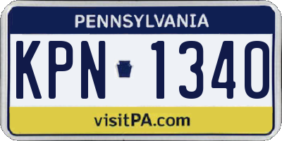 PA license plate KPN1340