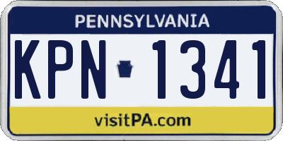 PA license plate KPN1341