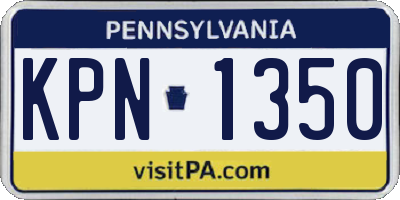 PA license plate KPN1350