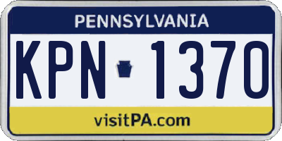 PA license plate KPN1370
