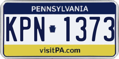 PA license plate KPN1373