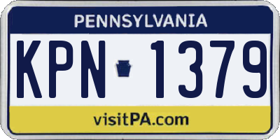 PA license plate KPN1379