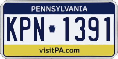 PA license plate KPN1391