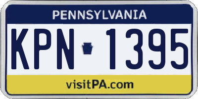 PA license plate KPN1395