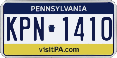 PA license plate KPN1410