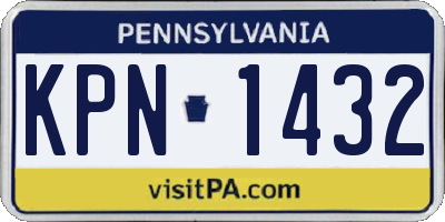 PA license plate KPN1432