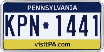 PA license plate KPN1441