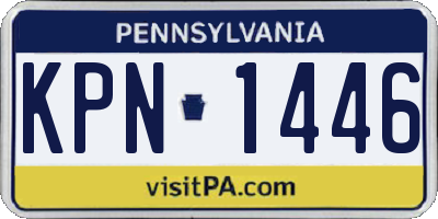 PA license plate KPN1446