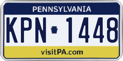 PA license plate KPN1448