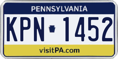 PA license plate KPN1452