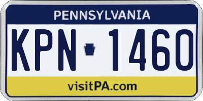 PA license plate KPN1460