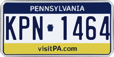 PA license plate KPN1464
