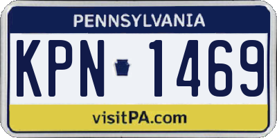 PA license plate KPN1469