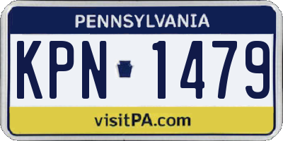 PA license plate KPN1479
