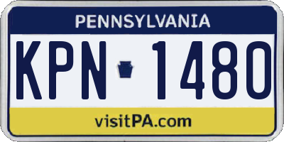 PA license plate KPN1480