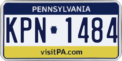PA license plate KPN1484