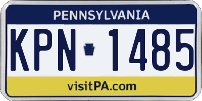 PA license plate KPN1485
