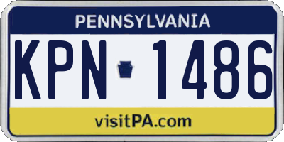 PA license plate KPN1486