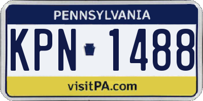 PA license plate KPN1488