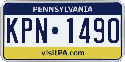 PA license plate KPN1490