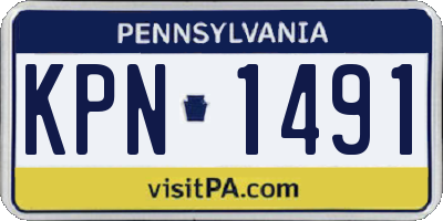 PA license plate KPN1491