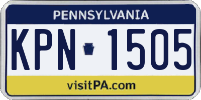 PA license plate KPN1505