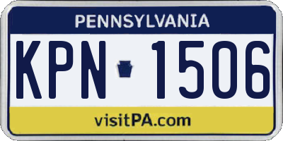 PA license plate KPN1506