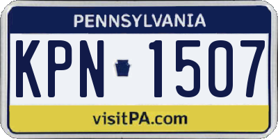 PA license plate KPN1507