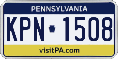 PA license plate KPN1508