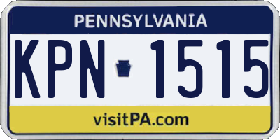 PA license plate KPN1515