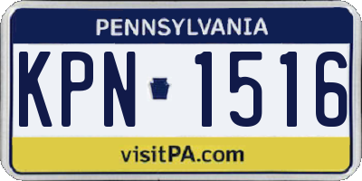 PA license plate KPN1516