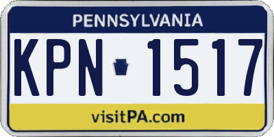 PA license plate KPN1517