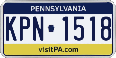 PA license plate KPN1518
