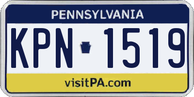 PA license plate KPN1519