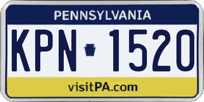 PA license plate KPN1520