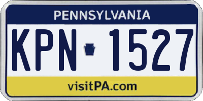 PA license plate KPN1527