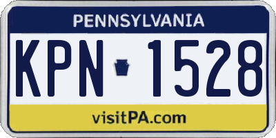 PA license plate KPN1528