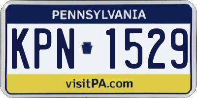 PA license plate KPN1529